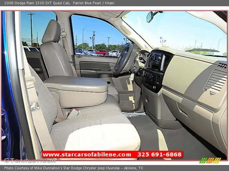 Patriot Blue Pearl / Khaki 2008 Dodge Ram 1500 SXT Quad Cab