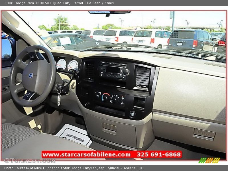 Patriot Blue Pearl / Khaki 2008 Dodge Ram 1500 SXT Quad Cab