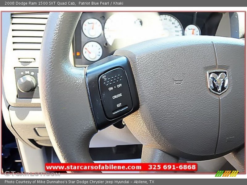 Patriot Blue Pearl / Khaki 2008 Dodge Ram 1500 SXT Quad Cab