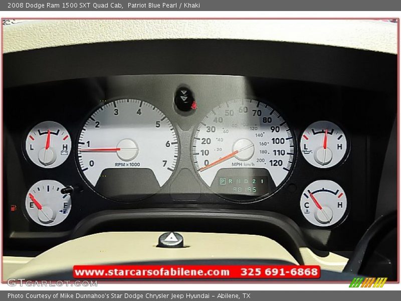 Patriot Blue Pearl / Khaki 2008 Dodge Ram 1500 SXT Quad Cab