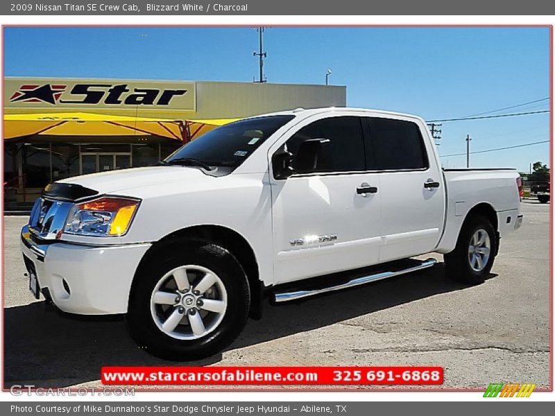 Blizzard White / Charcoal 2009 Nissan Titan SE Crew Cab