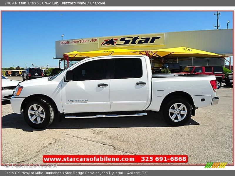 Blizzard White / Charcoal 2009 Nissan Titan SE Crew Cab