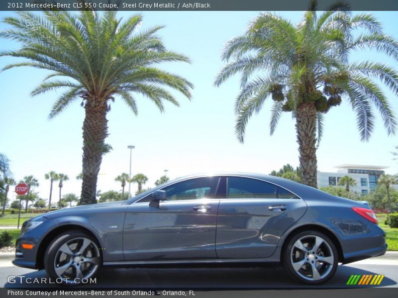 Steel Grey Metallic / Ash/Black 2012 Mercedes-Benz CLS 550 Coupe