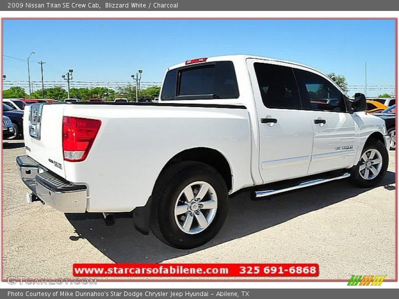 Blizzard White / Charcoal 2009 Nissan Titan SE Crew Cab
