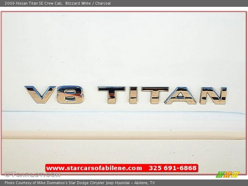 Blizzard White / Charcoal 2009 Nissan Titan SE Crew Cab