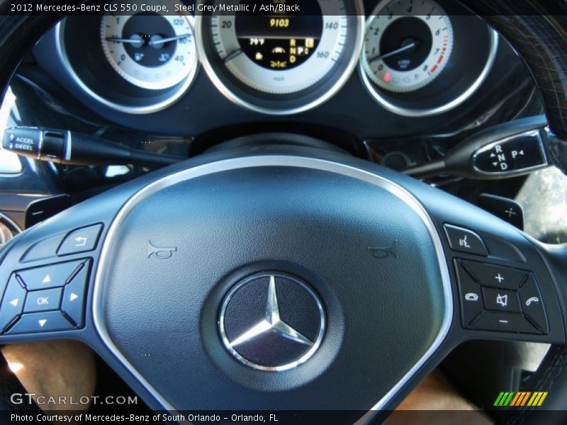 Steel Grey Metallic / Ash/Black 2012 Mercedes-Benz CLS 550 Coupe