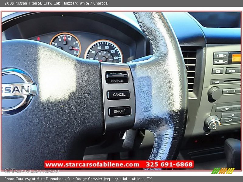 Blizzard White / Charcoal 2009 Nissan Titan SE Crew Cab