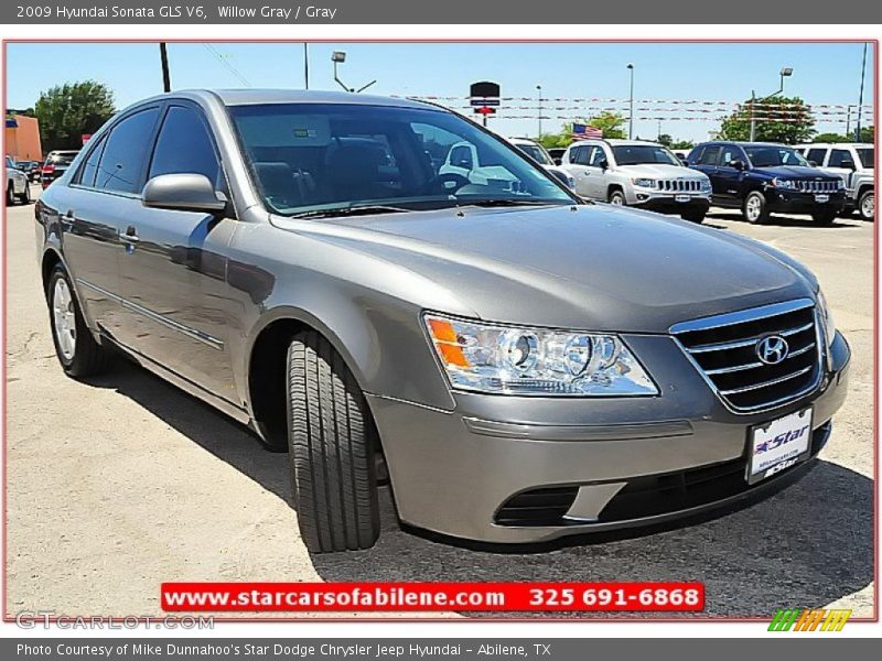 Willow Gray / Gray 2009 Hyundai Sonata GLS V6