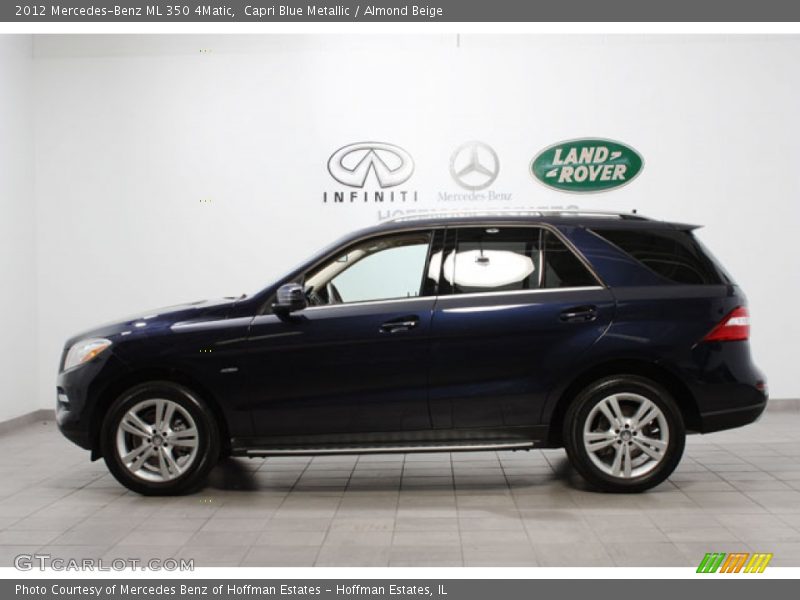 Capri Blue Metallic / Almond Beige 2012 Mercedes-Benz ML 350 4Matic