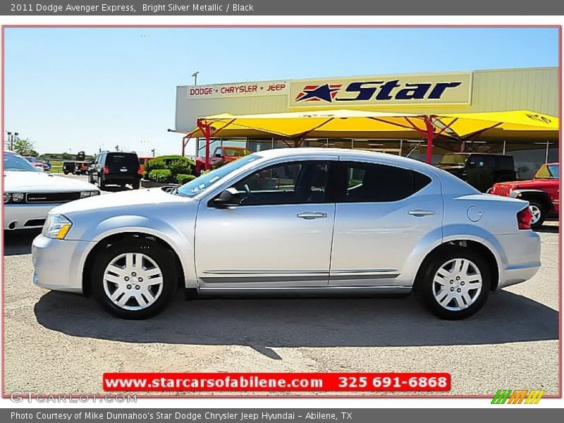 Bright Silver Metallic / Black 2011 Dodge Avenger Express