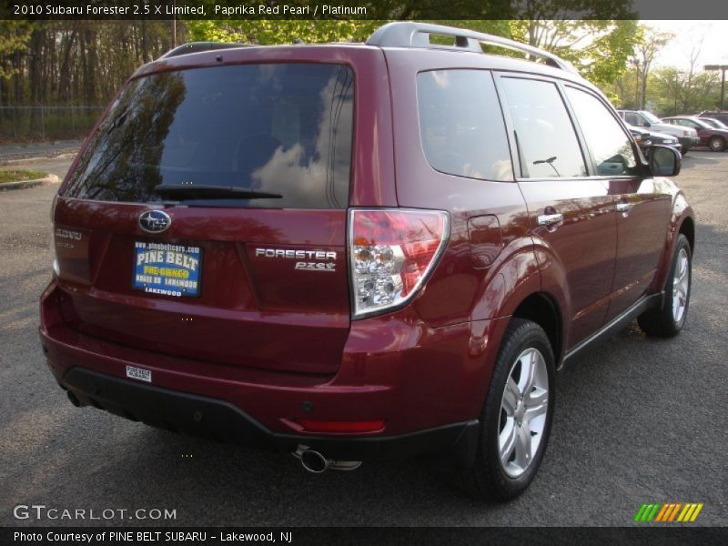 Paprika Red Pearl / Platinum 2010 Subaru Forester 2.5 X Limited