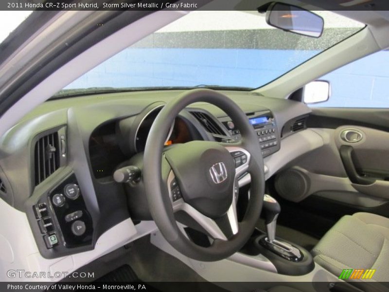 Storm Silver Metallic / Gray Fabric 2011 Honda CR-Z Sport Hybrid