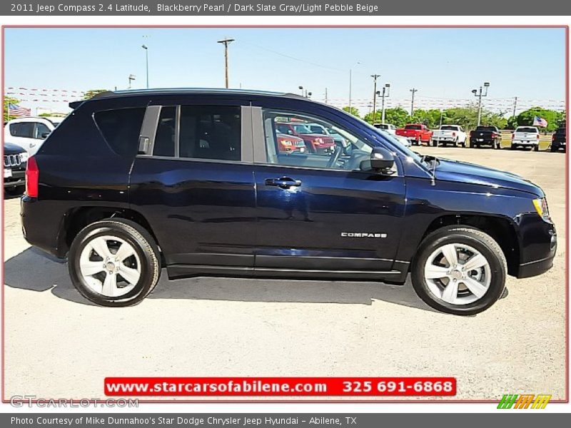 Blackberry Pearl / Dark Slate Gray/Light Pebble Beige 2011 Jeep Compass 2.4 Latitude