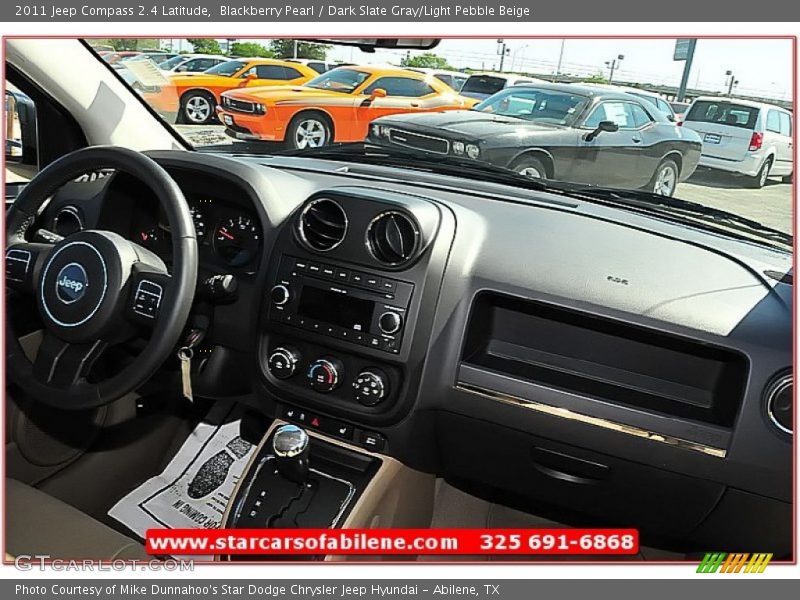 Blackberry Pearl / Dark Slate Gray/Light Pebble Beige 2011 Jeep Compass 2.4 Latitude