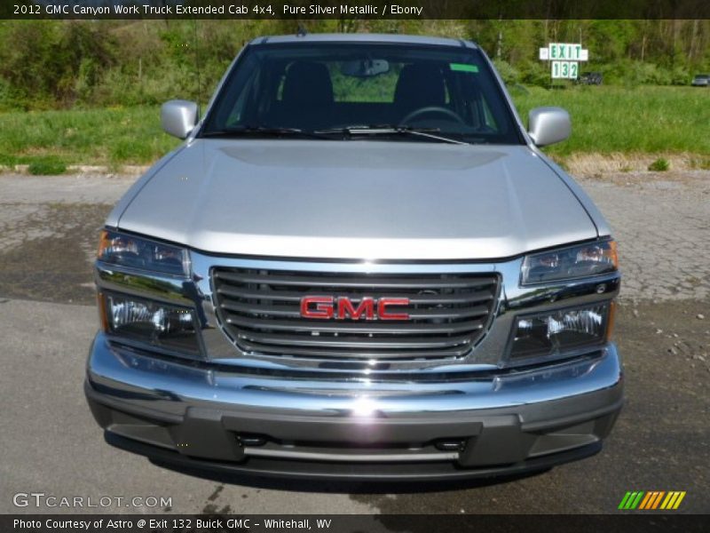 Pure Silver Metallic / Ebony 2012 GMC Canyon Work Truck Extended Cab 4x4