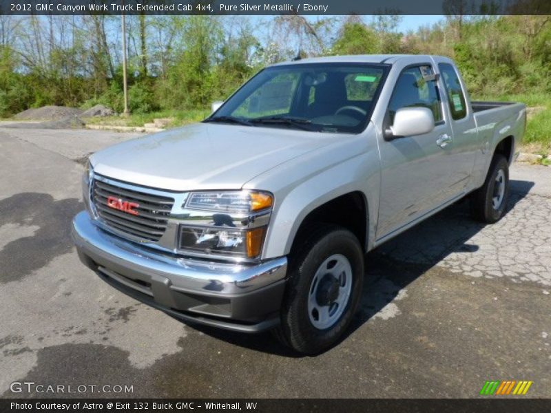 Pure Silver Metallic / Ebony 2012 GMC Canyon Work Truck Extended Cab 4x4