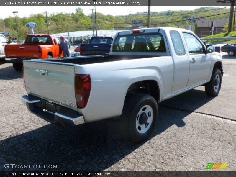 Pure Silver Metallic / Ebony 2012 GMC Canyon Work Truck Extended Cab 4x4
