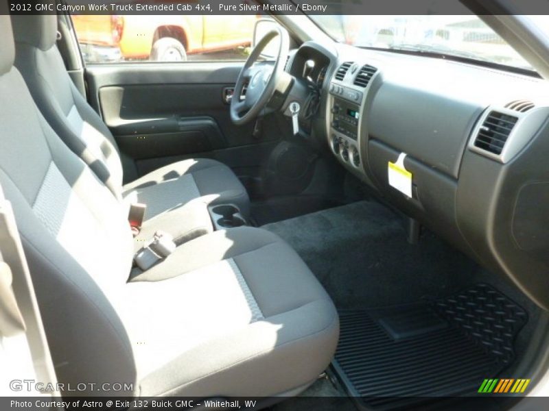 Pure Silver Metallic / Ebony 2012 GMC Canyon Work Truck Extended Cab 4x4