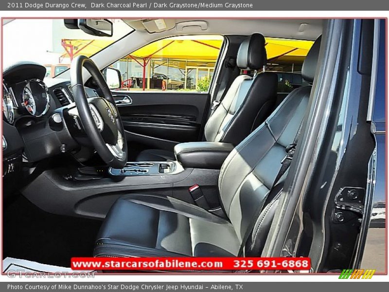 Dark Charcoal Pearl / Dark Graystone/Medium Graystone 2011 Dodge Durango Crew