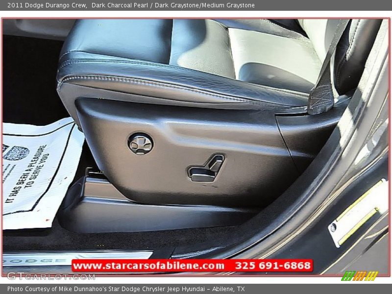 Dark Charcoal Pearl / Dark Graystone/Medium Graystone 2011 Dodge Durango Crew