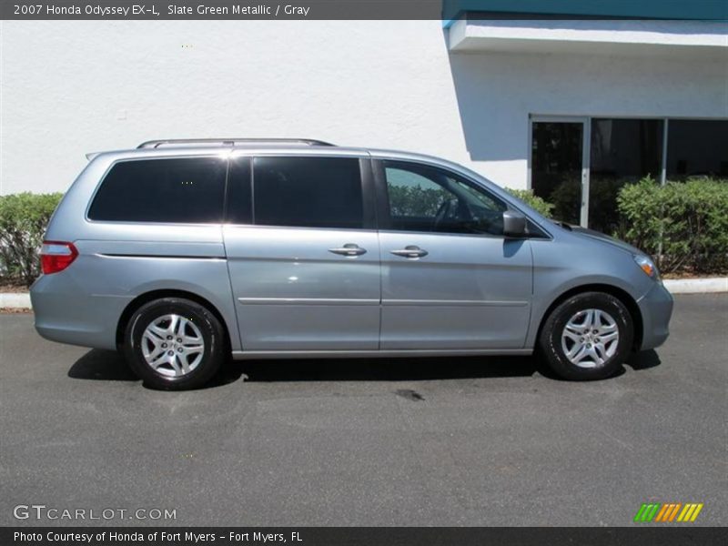 Slate Green Metallic / Gray 2007 Honda Odyssey EX-L