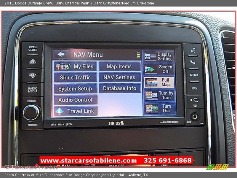 Dark Charcoal Pearl / Dark Graystone/Medium Graystone 2011 Dodge Durango Crew