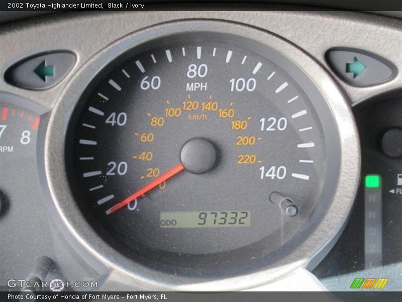 Black / Ivory 2002 Toyota Highlander Limited
