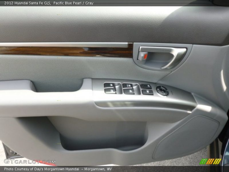 Pacific Blue Pearl / Gray 2012 Hyundai Santa Fe GLS