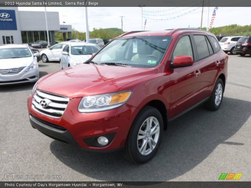 Sierra Red / Beige 2012 Hyundai Santa Fe Limited