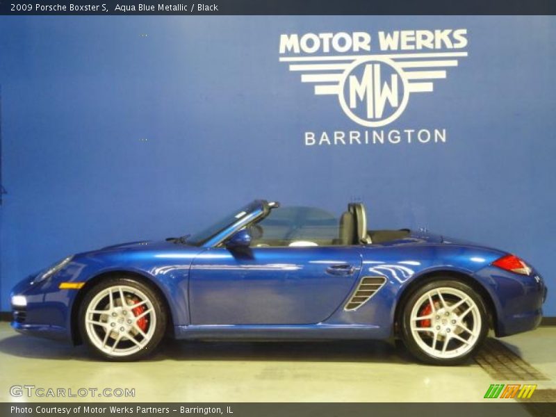 Aqua Blue Metallic / Black 2009 Porsche Boxster S