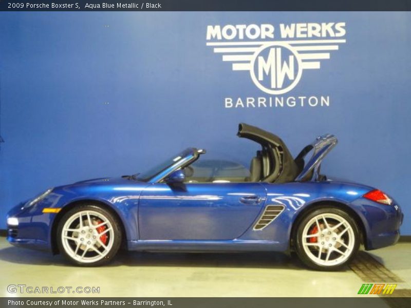 Aqua Blue Metallic / Black 2009 Porsche Boxster S