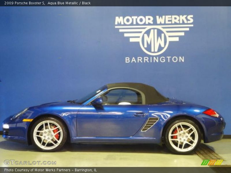 Aqua Blue Metallic / Black 2009 Porsche Boxster S