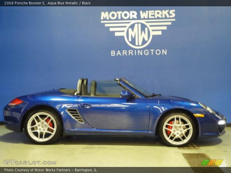 Aqua Blue Metallic / Black 2009 Porsche Boxster S