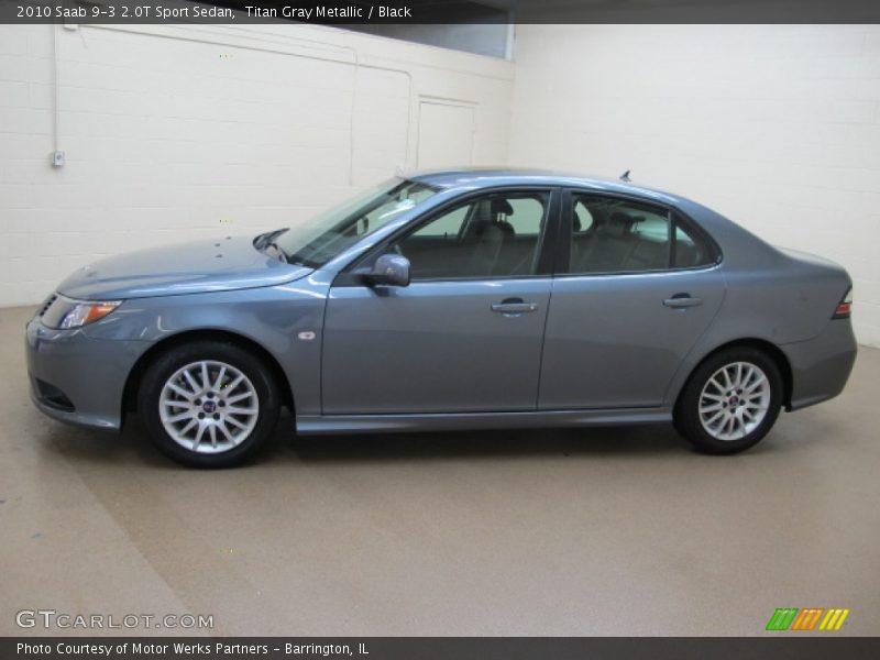 Titan Gray Metallic / Black 2010 Saab 9-3 2.0T Sport Sedan