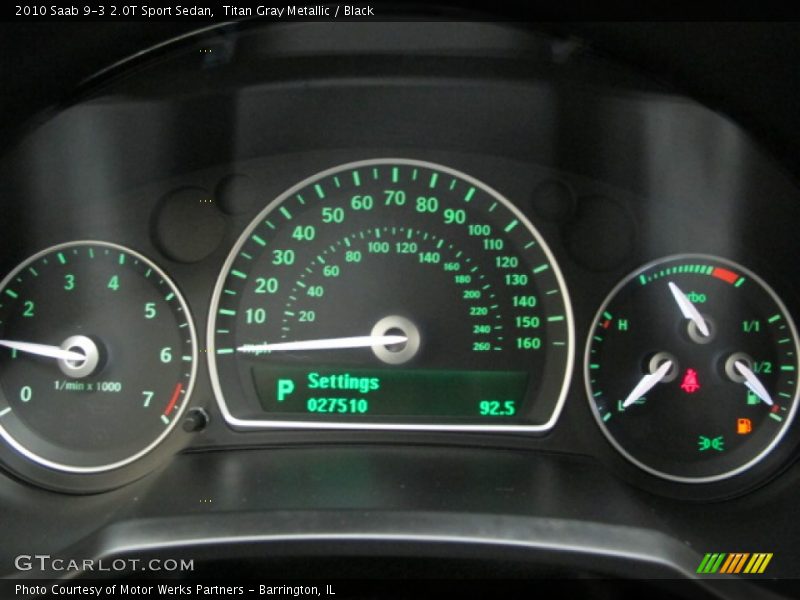 Titan Gray Metallic / Black 2010 Saab 9-3 2.0T Sport Sedan