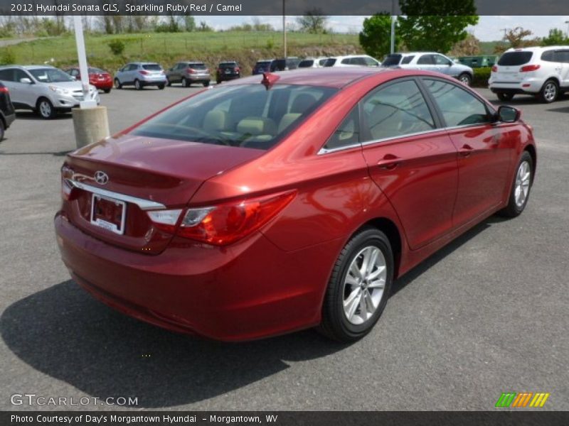 Sparkling Ruby Red / Camel 2012 Hyundai Sonata GLS