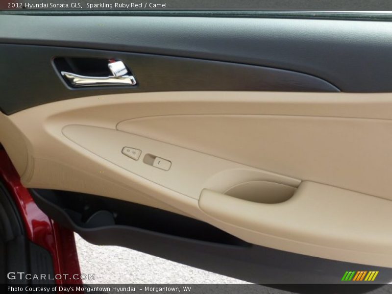 Sparkling Ruby Red / Camel 2012 Hyundai Sonata GLS