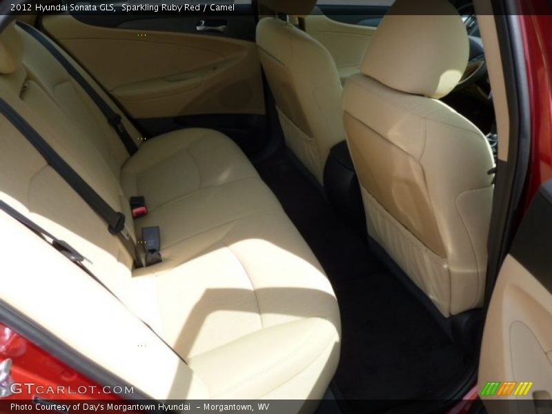 Sparkling Ruby Red / Camel 2012 Hyundai Sonata GLS