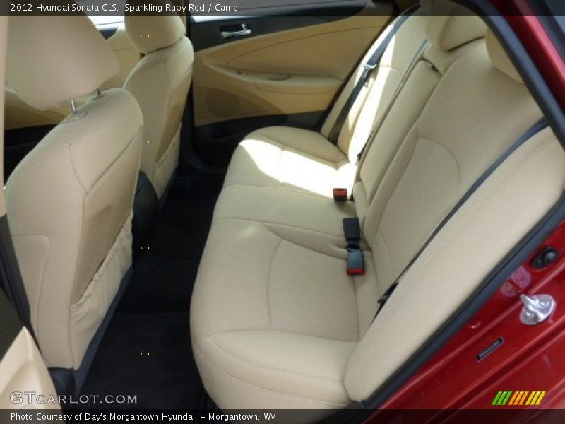 Sparkling Ruby Red / Camel 2012 Hyundai Sonata GLS