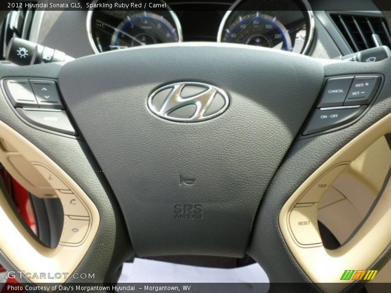 Sparkling Ruby Red / Camel 2012 Hyundai Sonata GLS
