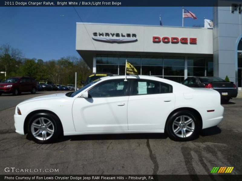 Bright White / Black/Light Frost Beige 2011 Dodge Charger Rallye