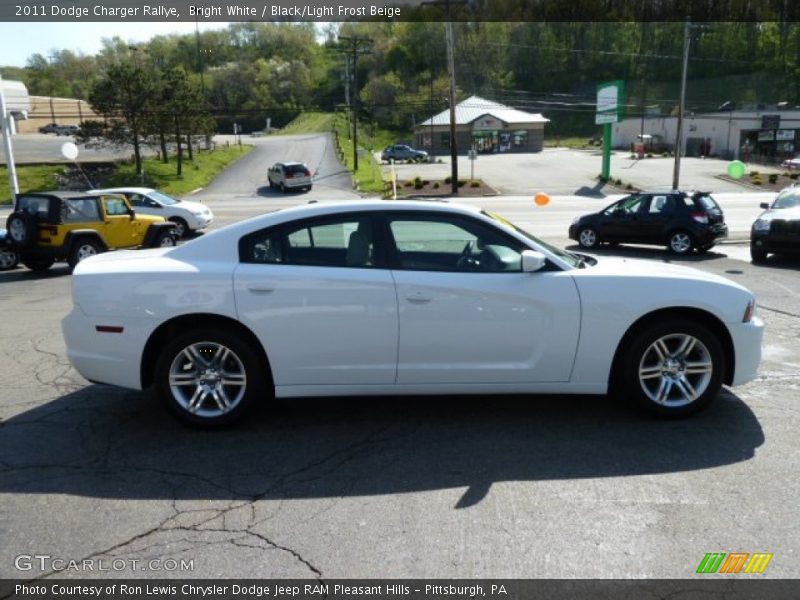 Bright White / Black/Light Frost Beige 2011 Dodge Charger Rallye