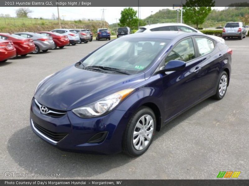 Indigo Night / Beige 2013 Hyundai Elantra GLS