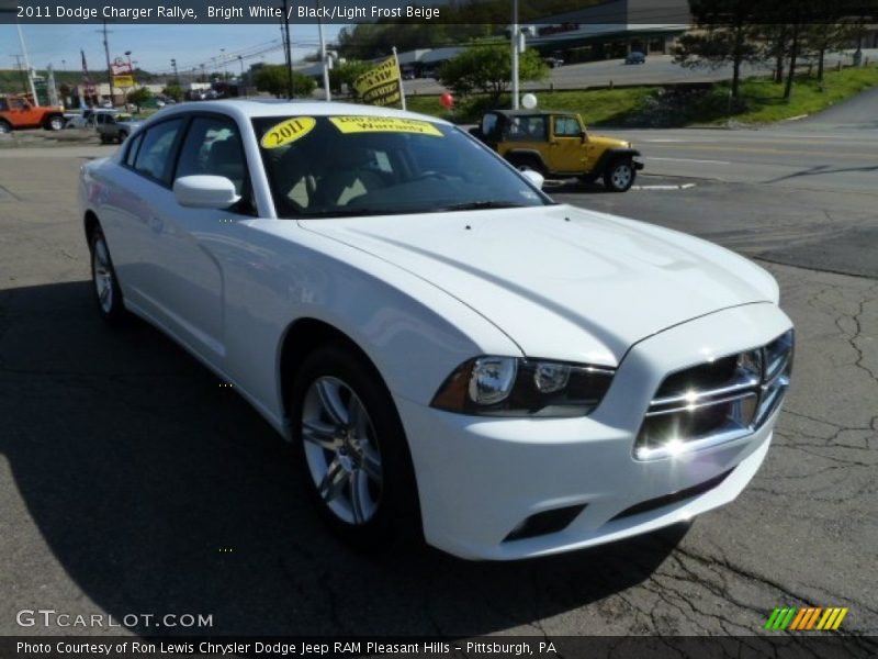 Bright White / Black/Light Frost Beige 2011 Dodge Charger Rallye