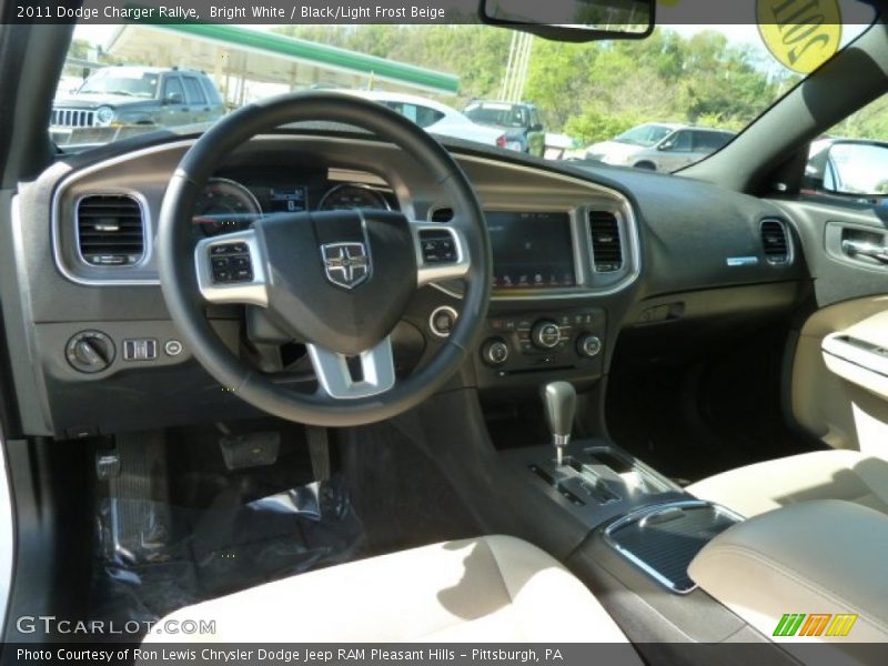 Bright White / Black/Light Frost Beige 2011 Dodge Charger Rallye