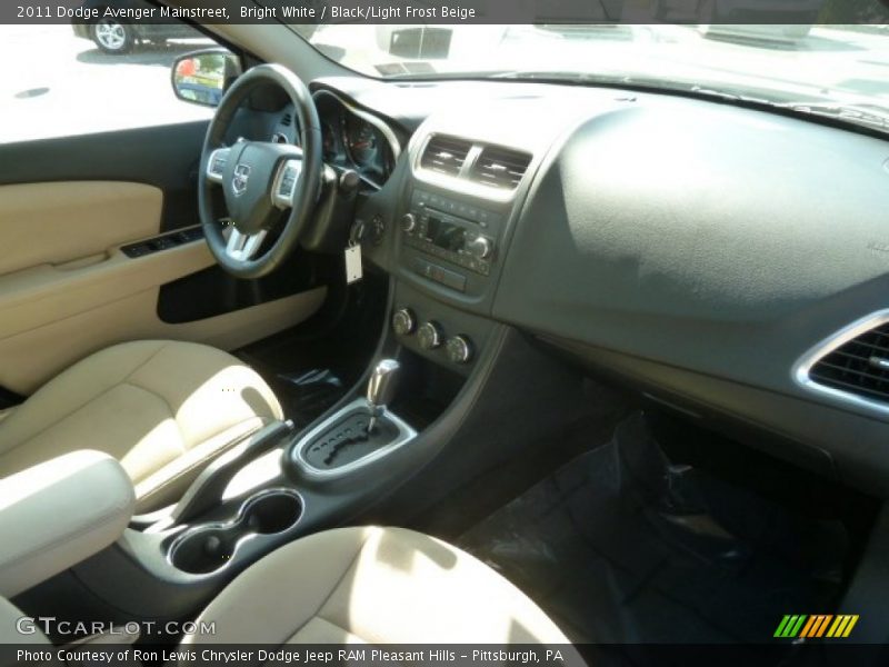 Bright White / Black/Light Frost Beige 2011 Dodge Avenger Mainstreet