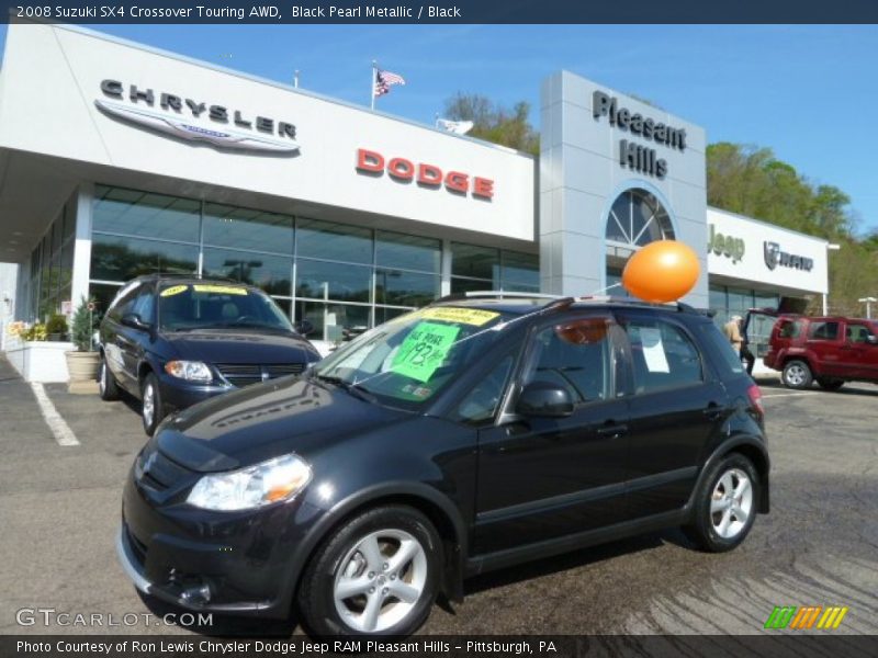 Black Pearl Metallic / Black 2008 Suzuki SX4 Crossover Touring AWD