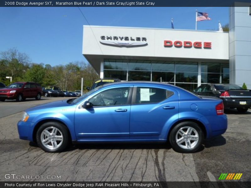 Marathon Blue Pearl / Dark Slate Gray/Light Slate Gray 2008 Dodge Avenger SXT