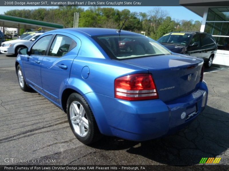 Marathon Blue Pearl / Dark Slate Gray/Light Slate Gray 2008 Dodge Avenger SXT