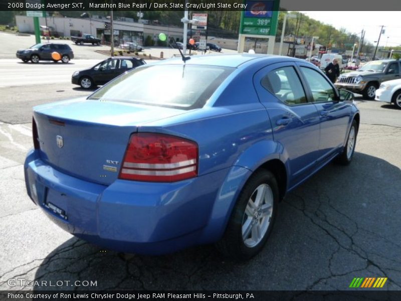 Marathon Blue Pearl / Dark Slate Gray/Light Slate Gray 2008 Dodge Avenger SXT